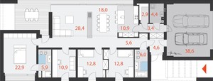 foto Nový prostorný RD 5kk/2G na pozemku 880m² Velké Přílepy