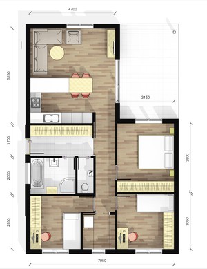 foto Novostavba RD 4+1, 77m2, pozemek 1410m2